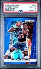 2024-25 PANINI PRIZM DECA BLUE PRIZM PATRICK EWING #209 /149 PSA 10