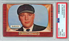 1955 Bowman Al Barlick baseball card, graded NM-MT 8(MC), #265 in the set HOF