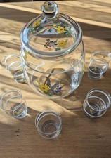 Bowleservice mit 5 Gläsern aus Glas
