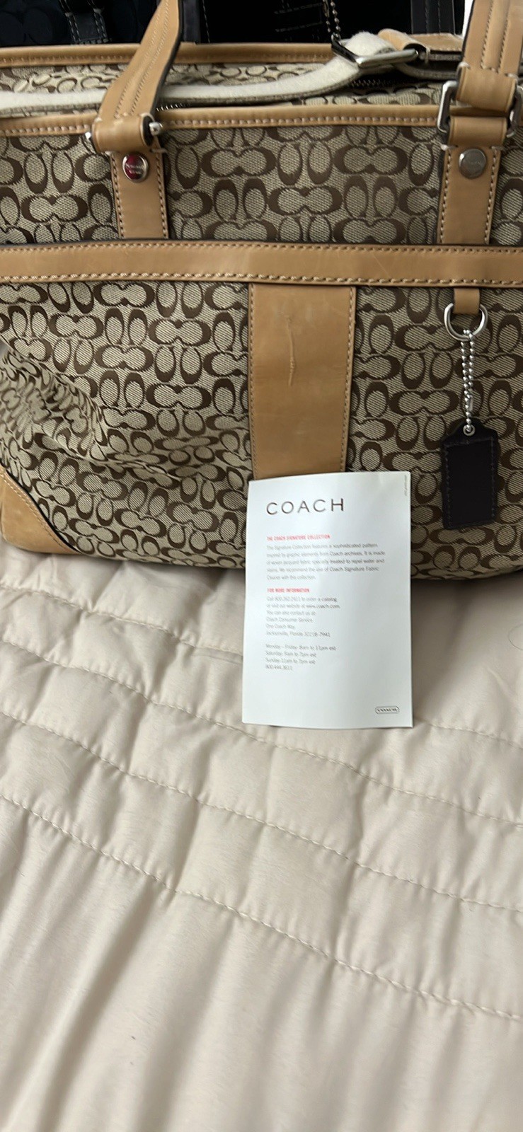 Coach Diaper Bag Unisex Tote Handbag And Clutch-image