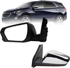 Driver Side Mirror Compatible with 2018-2023 Chevy Equinox with Power Heated Gla