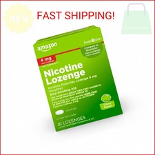 Amazon Basic Care Mini Nicotine Polacrilex Lozenge 4 mg, Citrus Flavor, Stop Smo