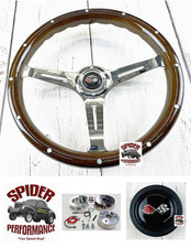 1968-1979 Corvette Wood Steering Wheel 14 Dark Mahogany Premium 1968-1979 Corvette Wood Steering Wheel 14 Dark Mahogany Premium