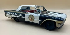 Ichiko Japan Tin Toy Highway Patrol Friction Car Police Ford Vintage
