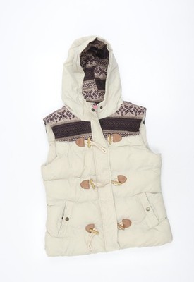 Beigefarbener Dufflecoat Damen UK-Größe 12 mit Schleife