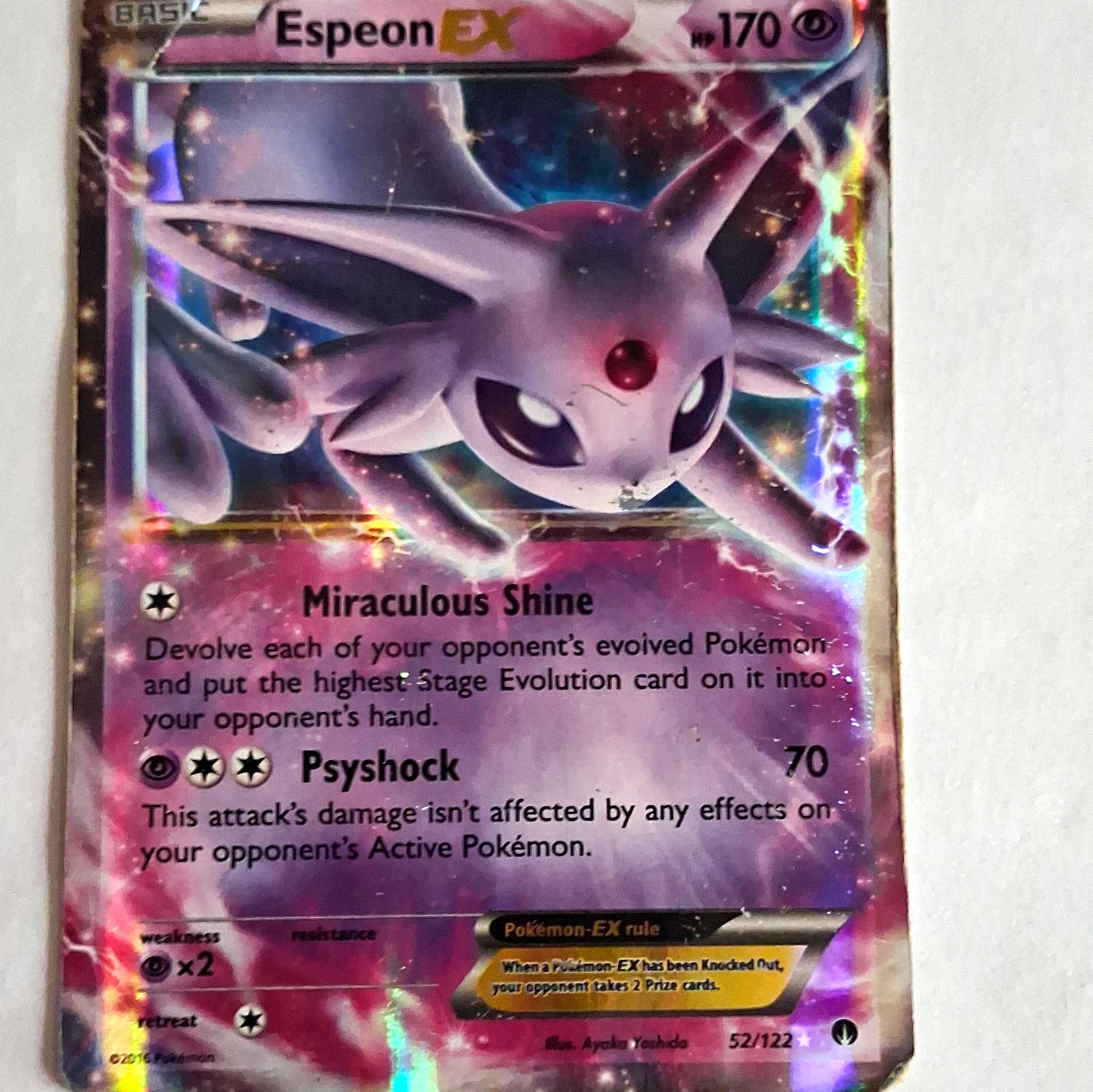 The Pokémon Company Espeon EX Holo Ultra Rare 52/122 Breakpoint English 170 HP
