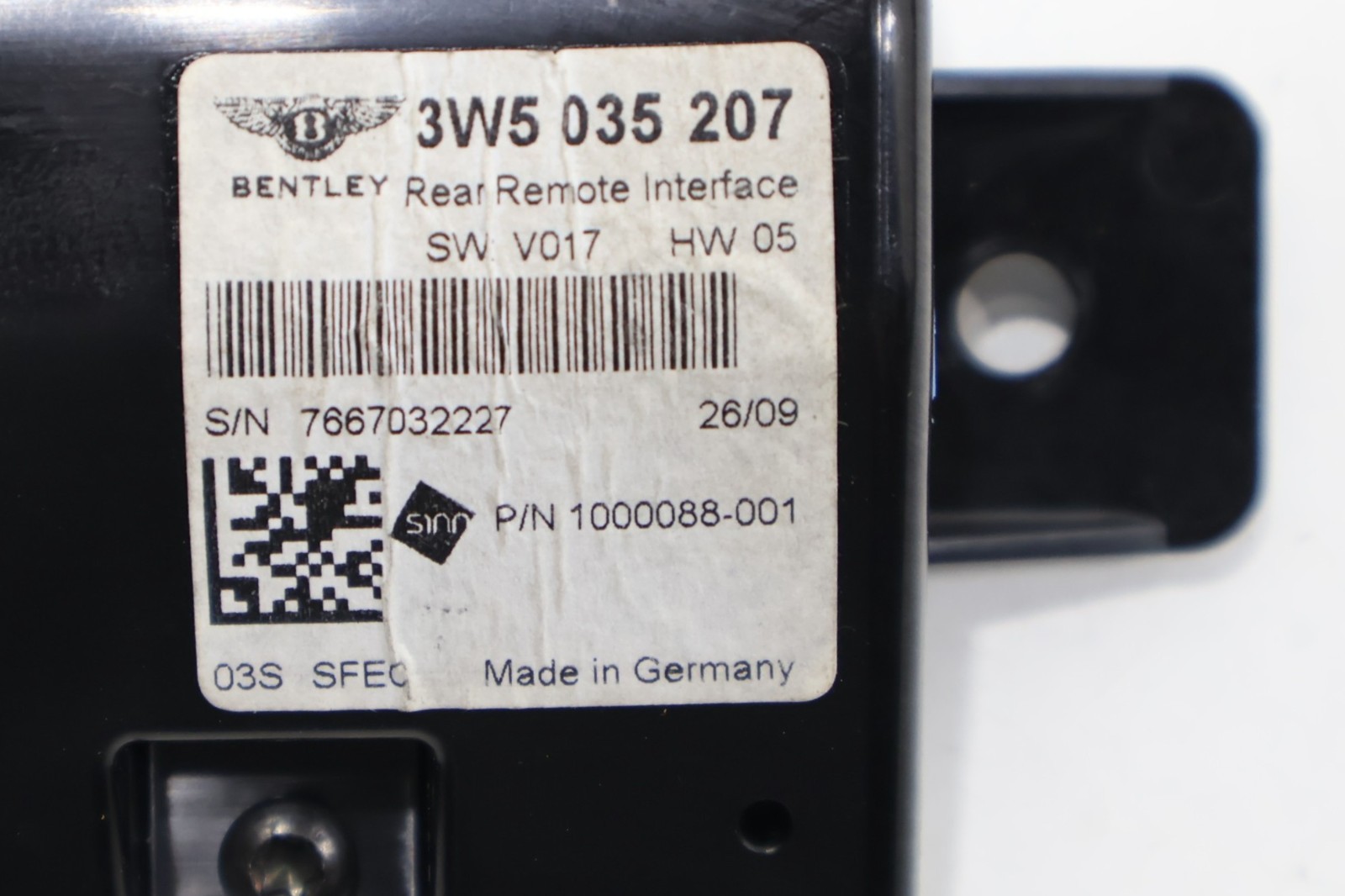 2009-12 BENTLEY CONTINENTAL RADIO RECEIVER INFOTAINMENT CONTROL MODULE UNIT OEM