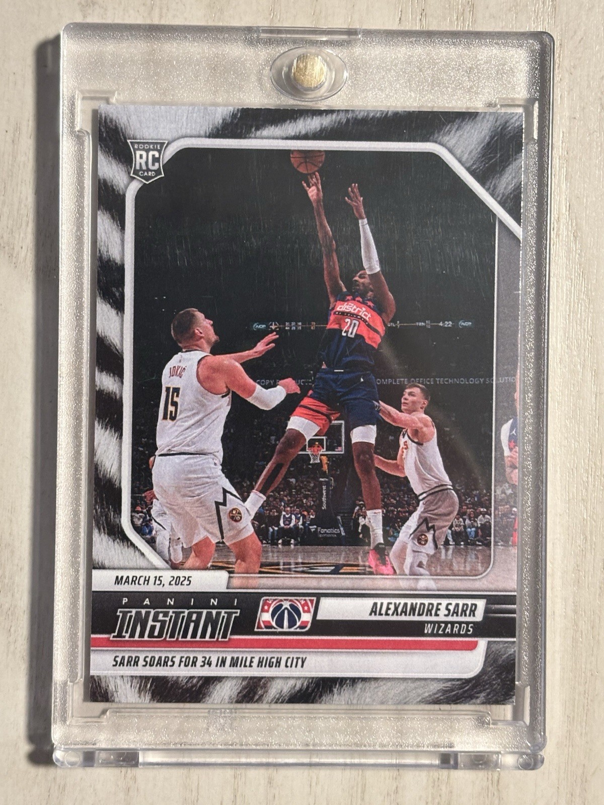 2024 Panini Instant #434 Alexandre ALEX Sarr NBA Rookie RC Card White Tiger # /5