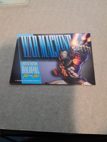 Fleer 1994 Marvel Masterpieces Silver Holofoil War Machine 10 of 10 - Picture 2 of 2