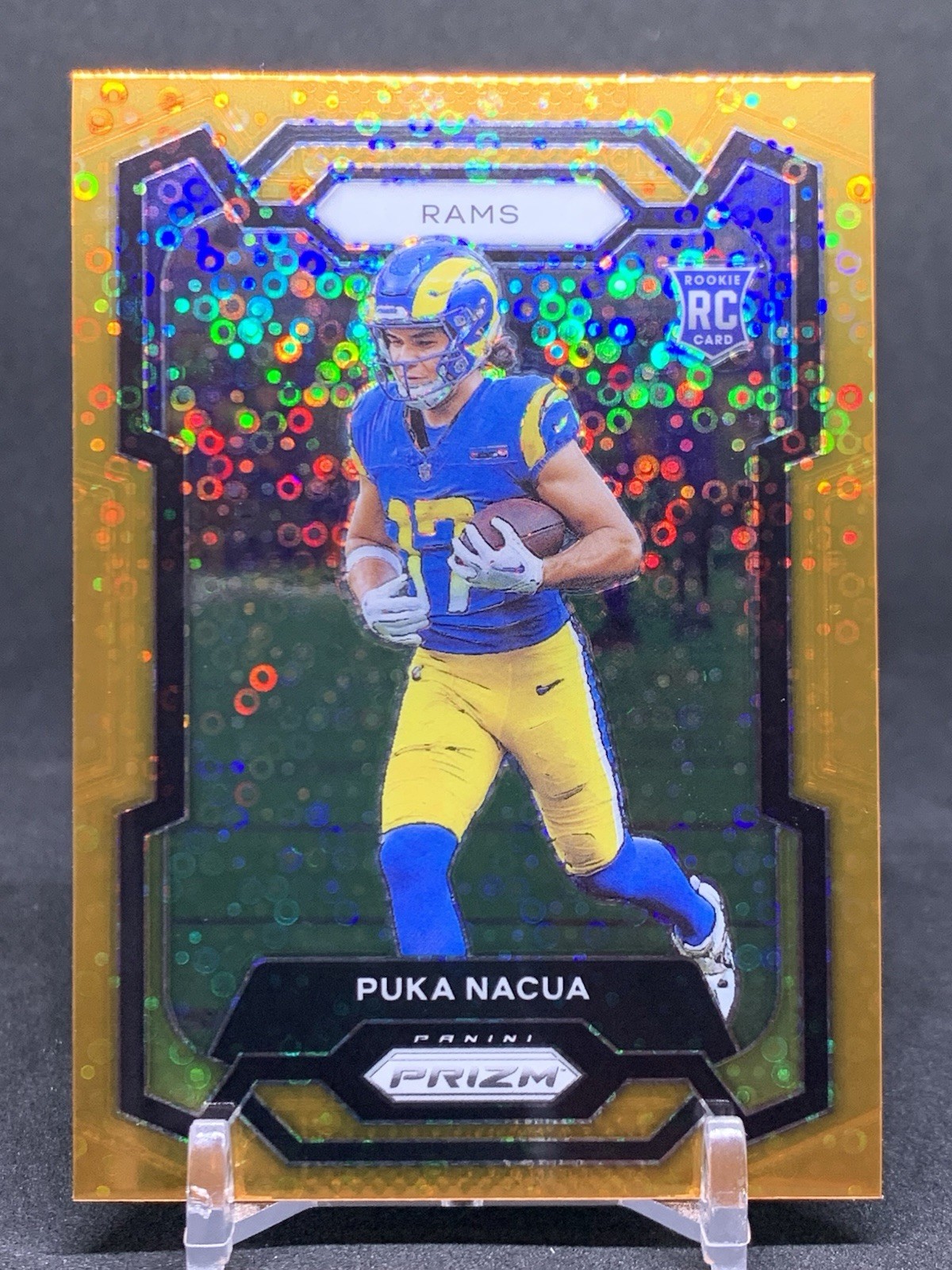 2023 Panini Prizm Puka Nacua Rc #357 Orange Lazer Prizms SP Rookie