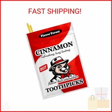 Hot Cinnamon Flavored Toothpicks Flat Shape 100ct