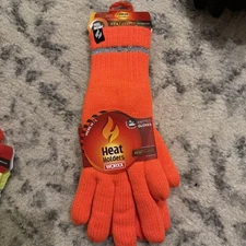 WORXX Heat Holders Mens Orange Thermal Gloves W) HeatWeaver Insulation Liner M/L