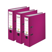 Pp-Color Ordner 8Cm Din A4 3Er Pack Brombeere Kunststoff Falken Vegan