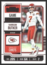 2023 Panini Contenders #49 Harrison Butker Game Ticket Red PARALLEL