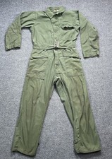Vintage OG 107 Coveralls Mens Medium Green Sateen Military 60s