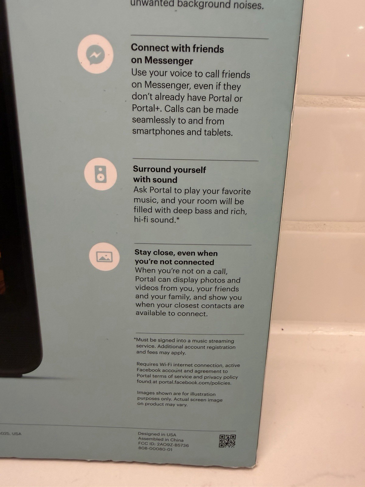 Facebook Portal 10” Smart Video Calling Display B81A0A1BUS Tested Reset Works