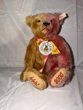 Steiff Club Bear 1999 Gold Ros 32cm LE 1508/2000 Mohair Button In Ear
