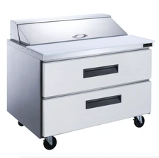 NEW 2 Drawer 36" Refrigerated Sandwich Salad Prep Table Dukers DSP36-10-D2 #4025