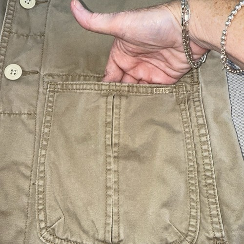 Levi's Jacke klein khaki beige Knopfleiste Canvas Twill klassisch, Herbst, Taschen - Bild 9 von 14