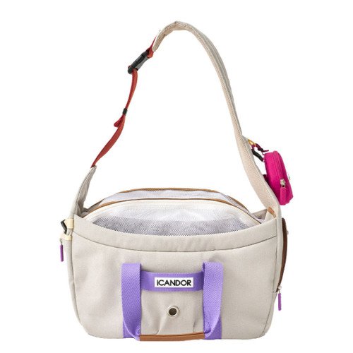 iCANDOR Peekaboo Dog Sling Bag Carrier Size M Airline Approved Pet Travel Tote