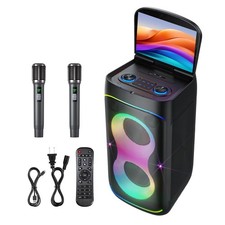 Karaoke Machine with 10.1 Inch Screen, with Lyrics Display, Build-in Karaoke ...