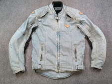 Cortech Motorcycle Jacket Mens Medium Tall Denim Jean Armored DSX Riding 