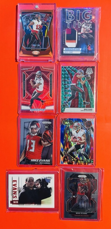 🔥 Mike Evans Lot of 8 Cards! READ DESCRIPTION On All Cards Tampa Bay Buccaneers