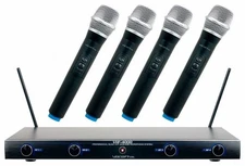 VocoPro Professional Quad VHF Wireless Microphone System - VHF-4000-2