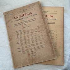 La Sicilia nel risorgimento italiano 1932 libri completo 2 vol. Antica Libreria