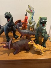 Lot Of 9 Dinosaurs Ranging From 6  To 13  