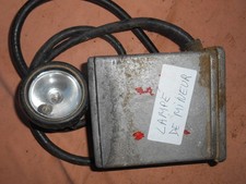 lampe de mineur ancien frontale avec accu batterie  pile 1960 ELAUL mine