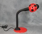 Rare Vintage Italian Ladybird Ladybug Novelty Gooseneck Desk Lamp Red Working