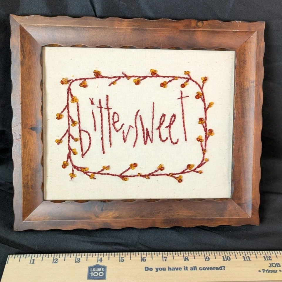 Needle And Thread Needle Work Bittersweet Sign Picture - Image 2 of 3