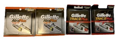 Gillette Razor X4 Lot. (2) Atra Plus & (2) Trac II Plus Lubrastrip Brand New NIB