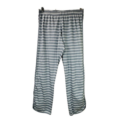 Lake Pima Long-Long Pajama Lounge Set in Dusty Blue Stripe Sz S Inseam 27" Peru - Picture 4 of 16
