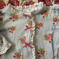 Little Me Pink White Floral Footed Sleeper 0-3M Long Sleeve One Piece