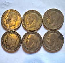 6x British George V Half Crown Coins Bulk Lot (Includes 1928)