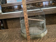 1930s Brass Birdcage Dome Top Vintage Wire Cage 12x12
