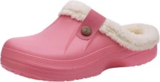 Beslip Classic Fur Lined Clogs Waterproof 11-11.5 Women/9.5-10 Men, Pink 
