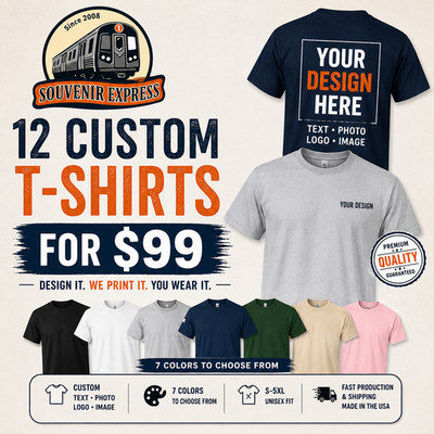 Custom Gildan T-Shirt Personalized Text Logo 1-12 Pack wholesale price Men s Tee