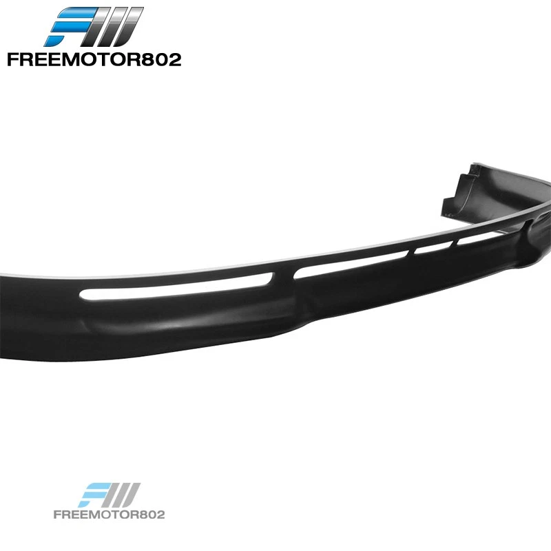 Alerón labial parachoques delantero negro Fit 96-01 Audi A4 y A4 Quattro B5 PU tipo L Foto 4 de 4