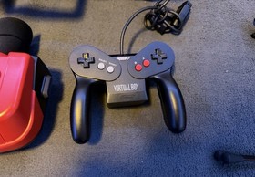 Nintendo Virtual Boy Console w Stand Controller Battery Pack Case Tested