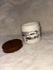 VTG 70s Thick Plastic Robb Jar with winter sled scene screw on lid