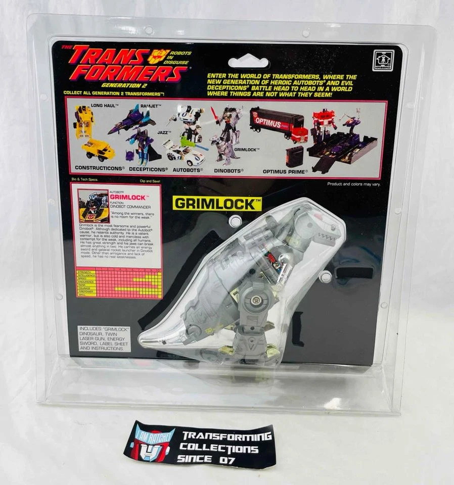Transformers Original G2 1992 Dinobot Grimlock Grey MOSC Sealed - Image 2 of 2