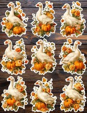 Autumn Goose Die Cut Vinyl Stickers Set Scrapbooking Laptop Water Bottle