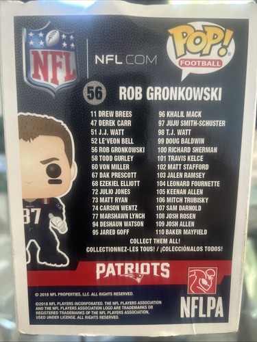 Funko POP nuovo con scatola! Football NFL New England Patriots Rob Gronkowski #56 - Vedi foto! - Foto 3 di 7