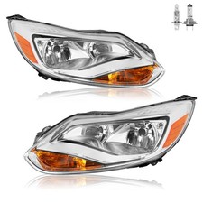 For 2012-2014 Ford Focus Halogen Oe Style 2pcs Headlights Headlamps Lr 12-14