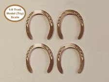 HORSING AROUND Traditional 1:9 Model (Toy) Scale DRAFT HORSE SHOES - Pewter Set
