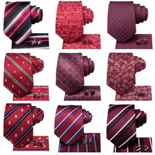 3pcs Mens Tie Floral Stripes Necktie Pocket Square Cufflinks Set Wedding Formal