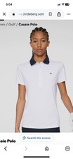 J LINDEBERG, CASSIE POLO, White Sz L.